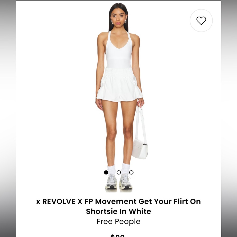 x REVOLVE X FP Movement Get Your Flirt On Shortsie In White NWT size small